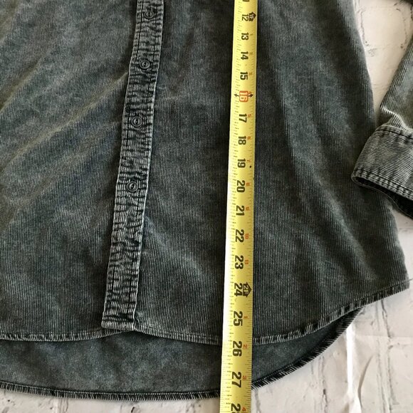 Sovereign Code Washed Gray Corduroy Down Long Sleeve Size Medium - Picture 5 of 6